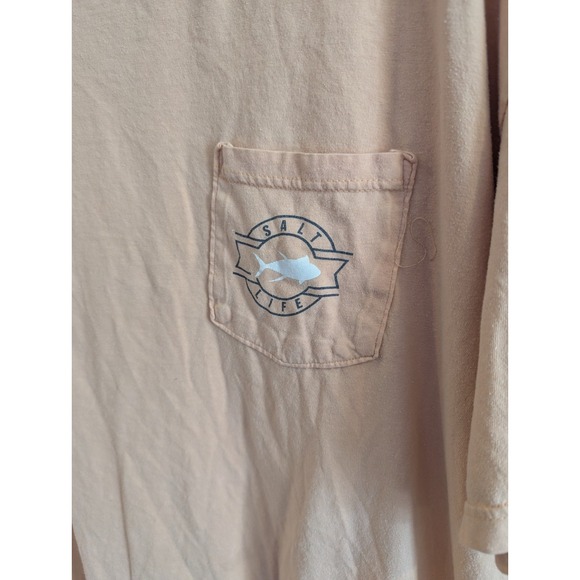 Salt Life Live‎ Salty Short Sleeve Pocket Graphic T Shirt Mens XL PFG Fishing - Picture 3 of 4